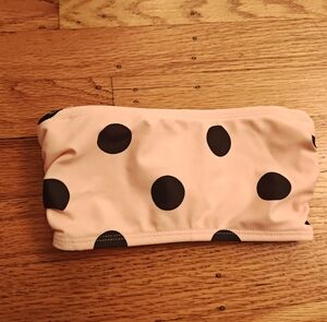 Pink Polka Dot Swim Bandeau Top
